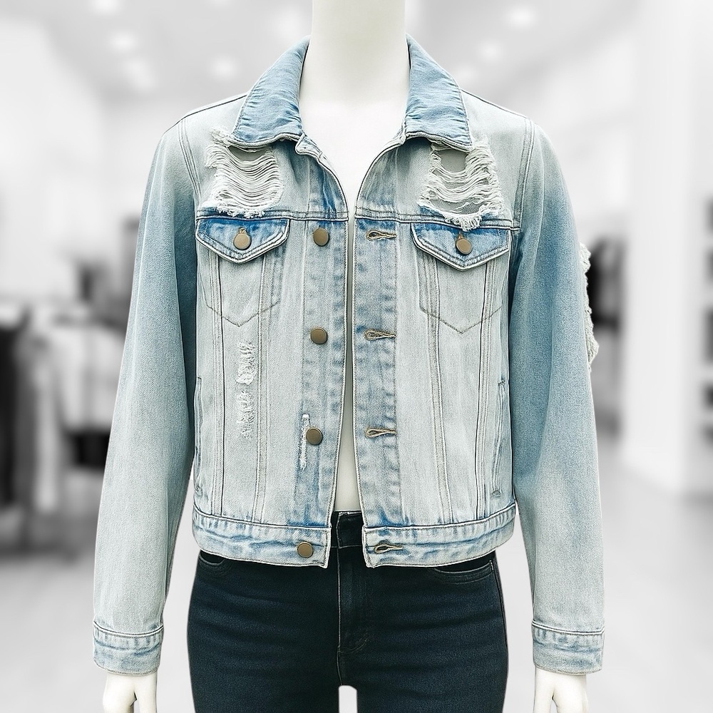 Women’s Distressed Denim Jacket (BRAND NEW)
